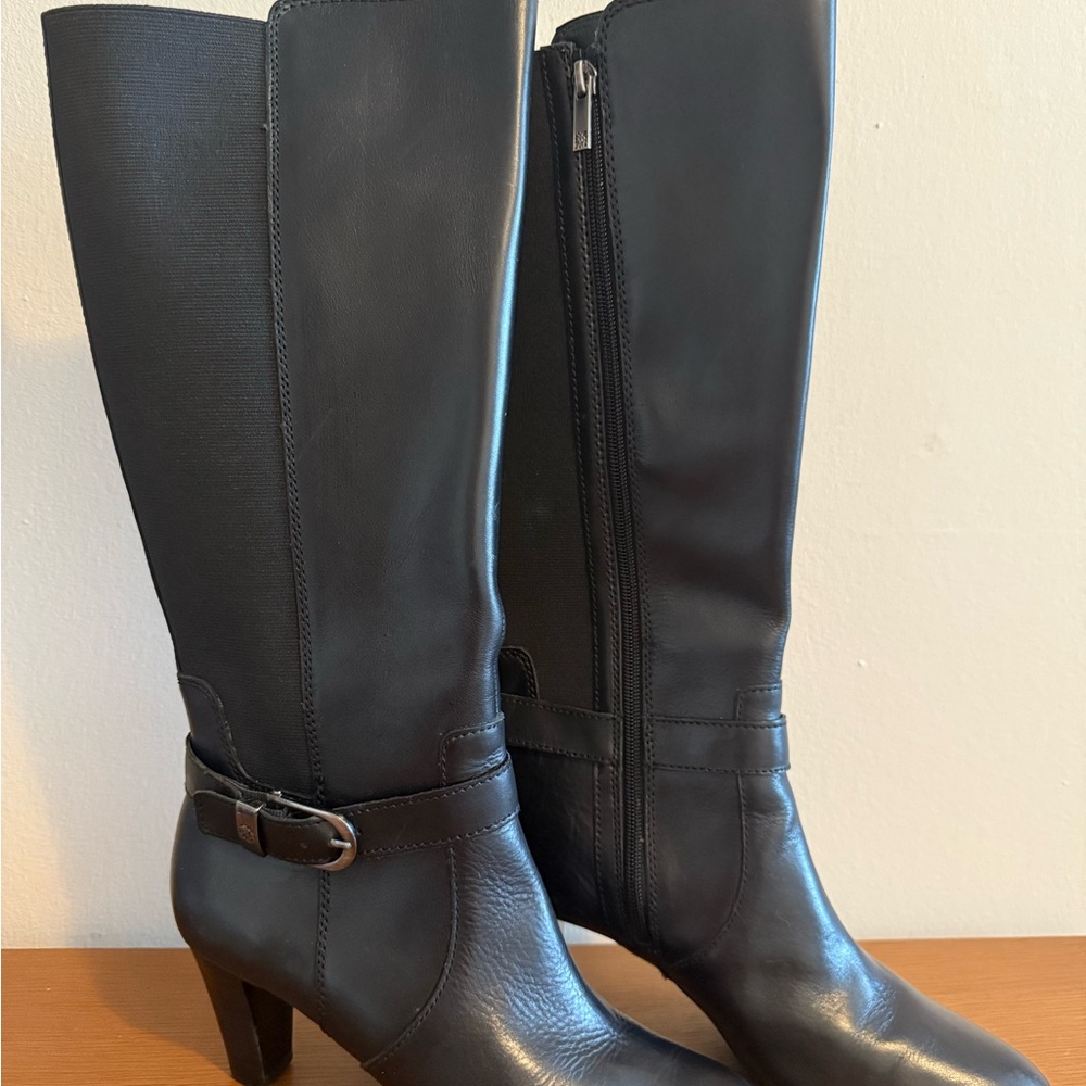 Anne Klein Black Heeled Boots